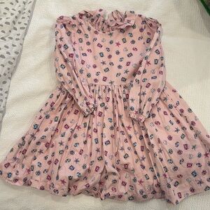 Rachel Riley Pink Gem Dress Sz 4